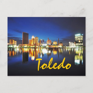 Toledo, Ohio at dusk Postcard