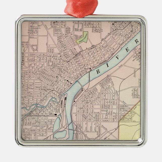 Toledo, Ohio Metal Tree Decoration (Front)