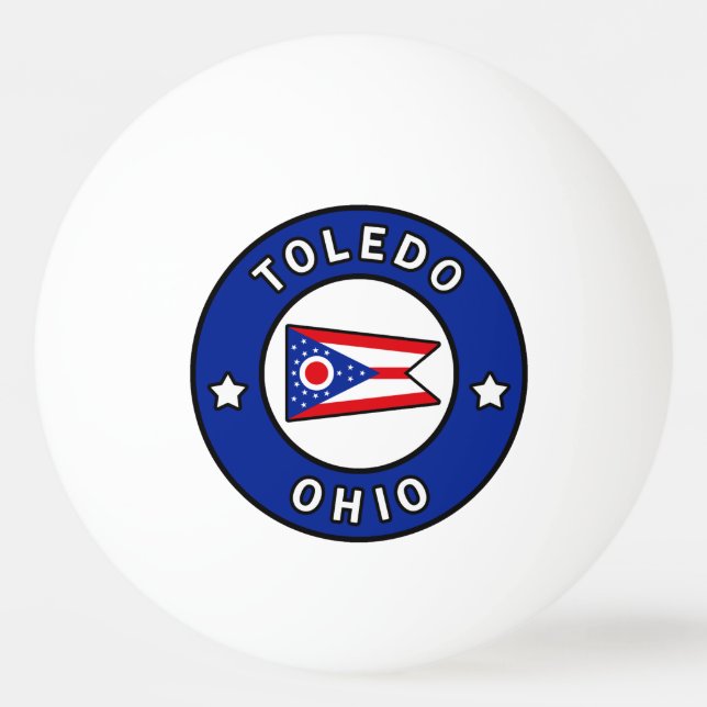 Toledo Ohio Ping Pong Ball (Front)
