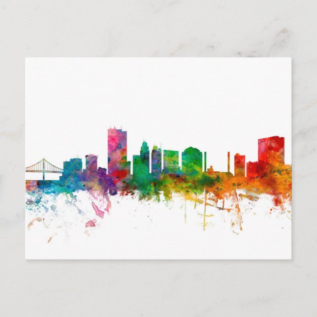 Toledo Ohio Skyline Postcard (Front)
