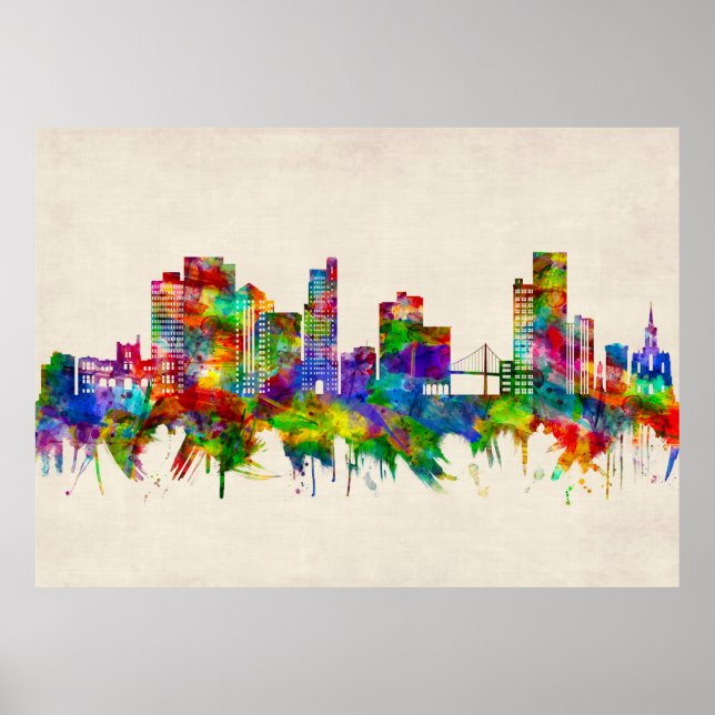 Toledo Ohio Skyline Poster (Front)