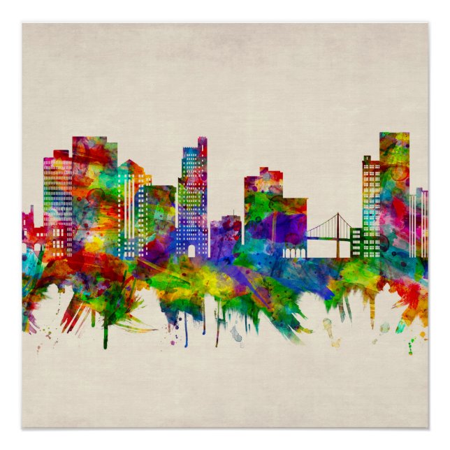 Toledo Ohio Skyline Poster (Front)