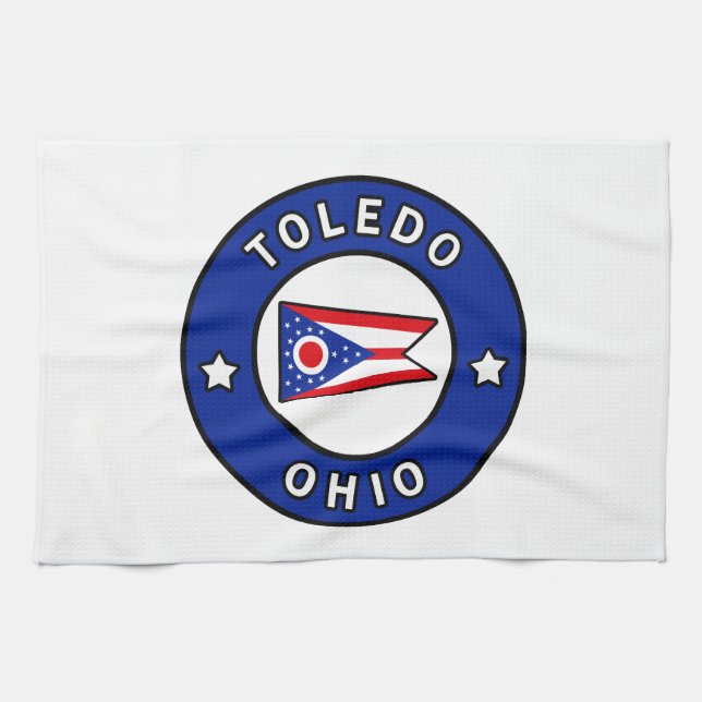 Toledo Ohio Tea Towel (Horizontal)