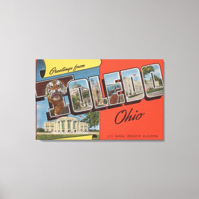 Toledo, Ohio - U.S. Naval Reserve Building Canvas Print (Front)