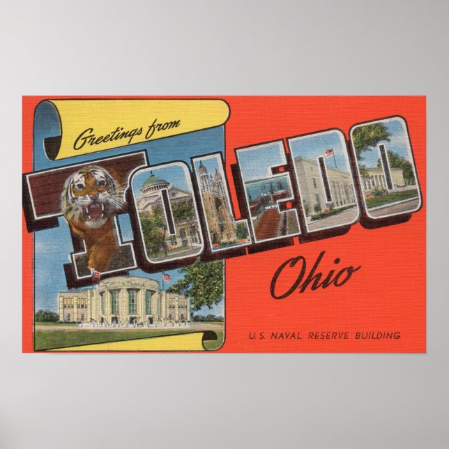 Toledo, Ohio - U.S. Naval Reserve Building Poster (Front)