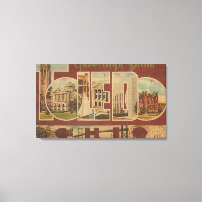Toledo, OhioLarge Letter ScenesToledo, OH Canvas Print (Front)