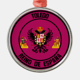 Toledo Round Emblem Metal Tree Decoration