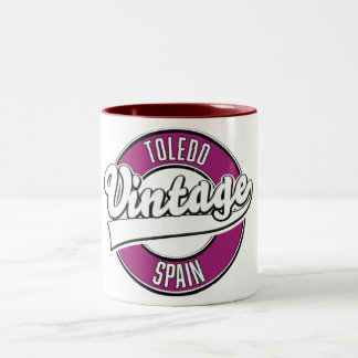 Toledo spain retro style logo Two-Tone coffee mug