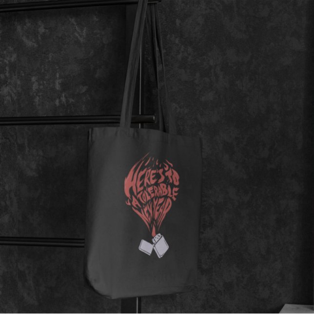 Tolerable Anti New Year Quote Tote Bag (Creator Uploaded)