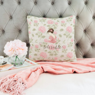 Tolerable - Jane Austen Floral Vintage Cushion