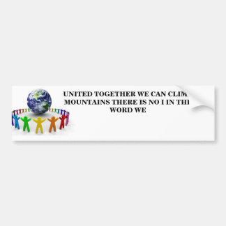 TOLERANCE AND UNITY BUMPER STICKER