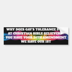 TOLERANCE BUMPER STICKER