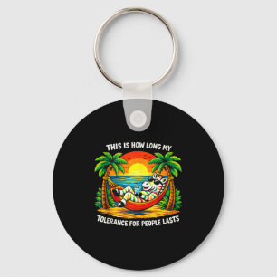 Tolerance for people lasts this long funny zebra key ring