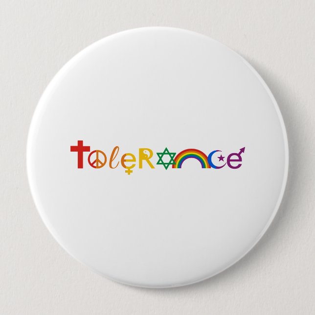 TOLERANCE PRIDE -.png 10 Cm Round Badge (Front)