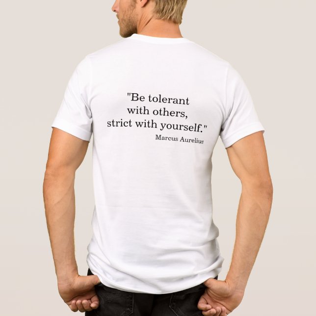 Tolerance with others Tri-Blend shirt (Back)
