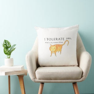 Tolerant Apathetic Orange Cat Cushion