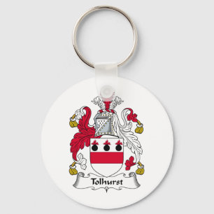Tolhurst Family Crest Key Ring