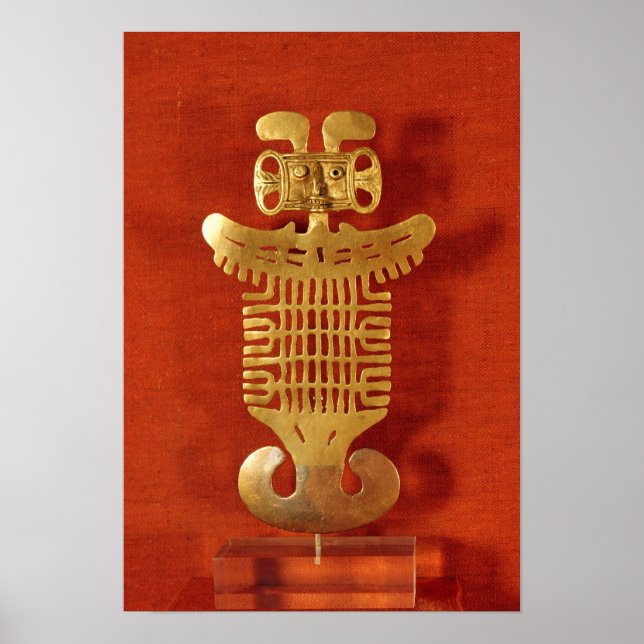 Tolima ornament in the form of a human-headed poster (Front)