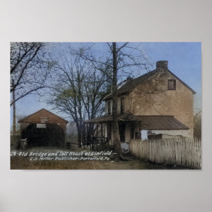 Toll House Covered Bridge Linfield PA Poster