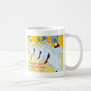 Tolouse Lautrec Dancing Girls Yellow Coffee Mug