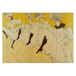 Tolouse Lautrec Dancing Girls Yellow Cutting Board