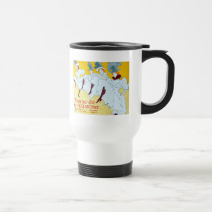 Tolouse Lautrec Dancing Girls Yellow Travel Mug