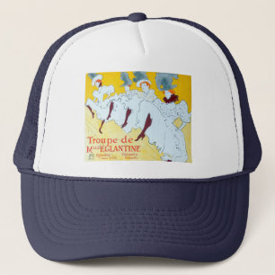 Tolouse Lautrec Dancing Girls Yellow Trucker Hat