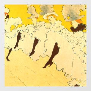 Tolouse Lautrec Dancing Girls Yellow Window Cling