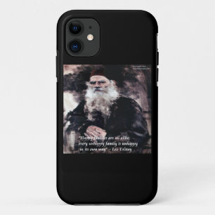 Tolstoy & 1st Line Of Anna Karenina iPhone 5 Case
