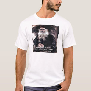 Tolstoy Anna Karenina Happy Families Alike Quote T-Shirt