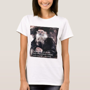 Tolstoy Anna Karenina Happy Families Alike Quote T-Shirt