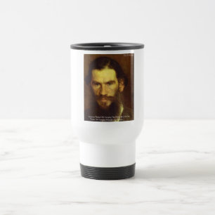 Tolstoy "Change Yourself" Wisdom Quote Gifts & Tee Travel Mug