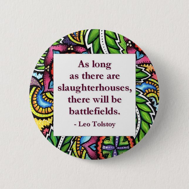 Tolstoy Quote 6 Cm Round Badge (Front)