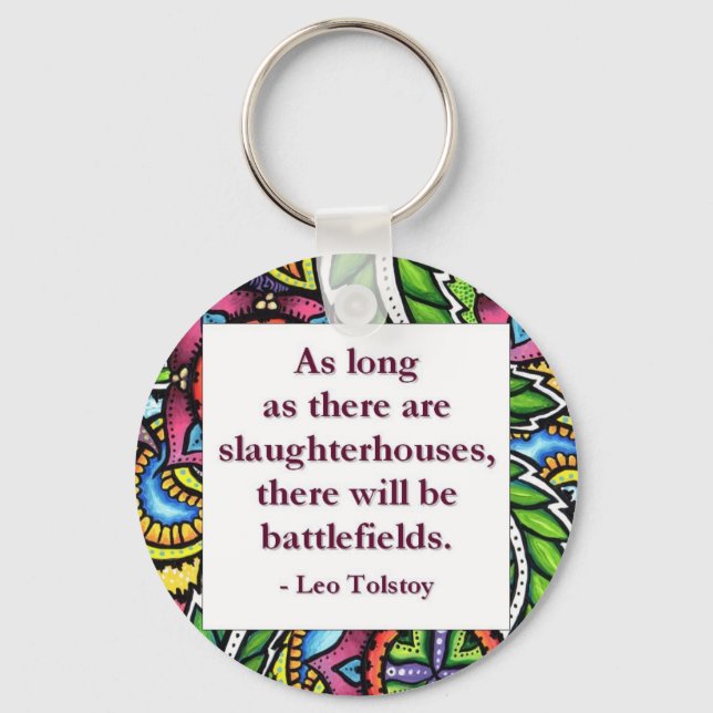 Tolstoy Quote Key Ring (Front)