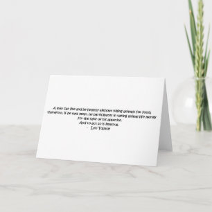 Tolstoy Vegetarian Quote Card
