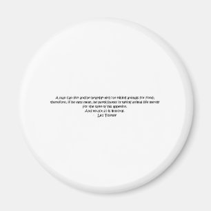 Tolstoy vegetarian quote magnet