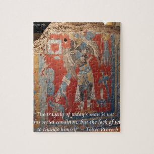 Toltec Empire Graphic & Famous Proverb Jigsaw Puzzle