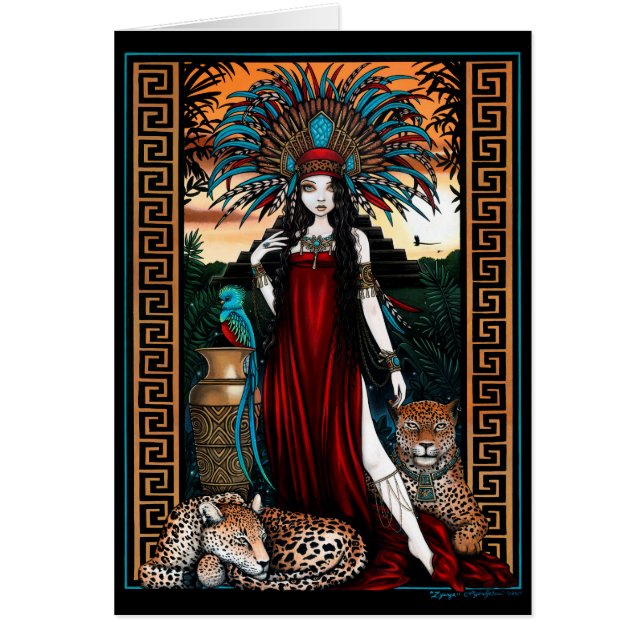 Toltec Jaguar Quetzal Priestess Zyanya Mesoamerica (Front)