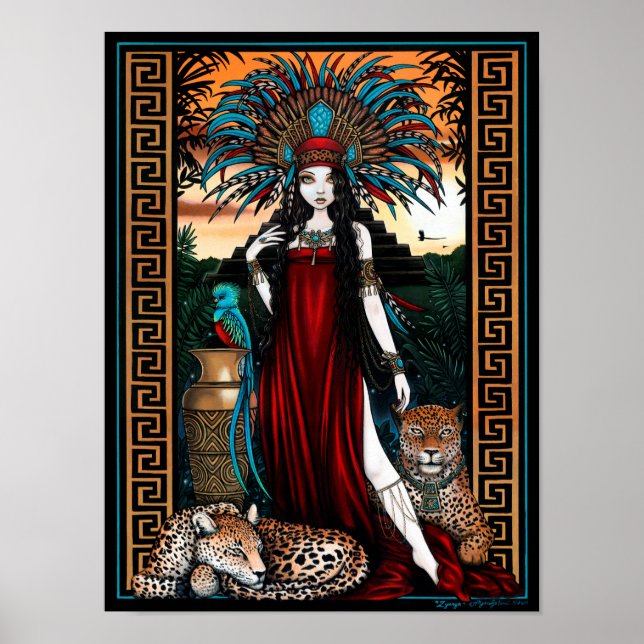 Toltec Jaguar Quetzal Priestess Zyanya Poster (Front)