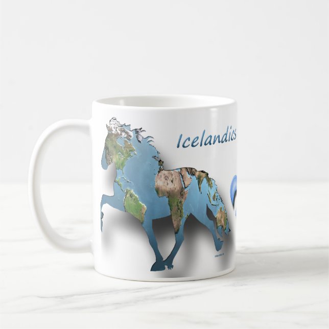 Tolting the World Icelandic Horse Coffee Mug (Left)