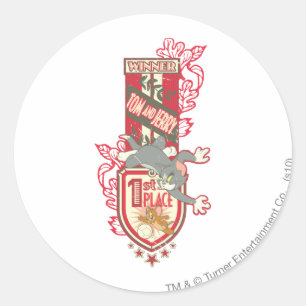 Tom and Jerry 1st Place 1 Classic Round Sticker