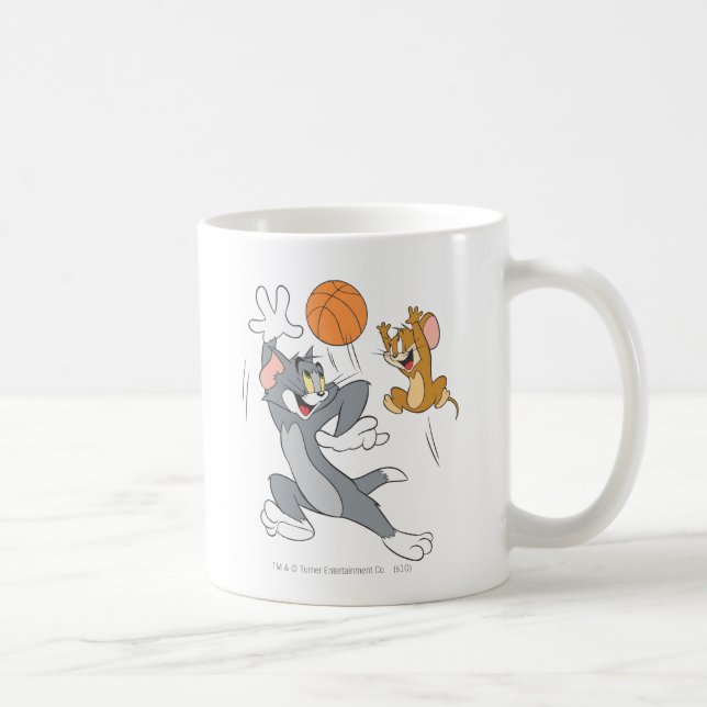 Tom and Jerry Basketball 1 Coffee Mug (Right)