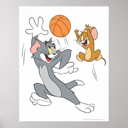 Tom And Jerry Basketball 1 Poster Zazzle Co Uk