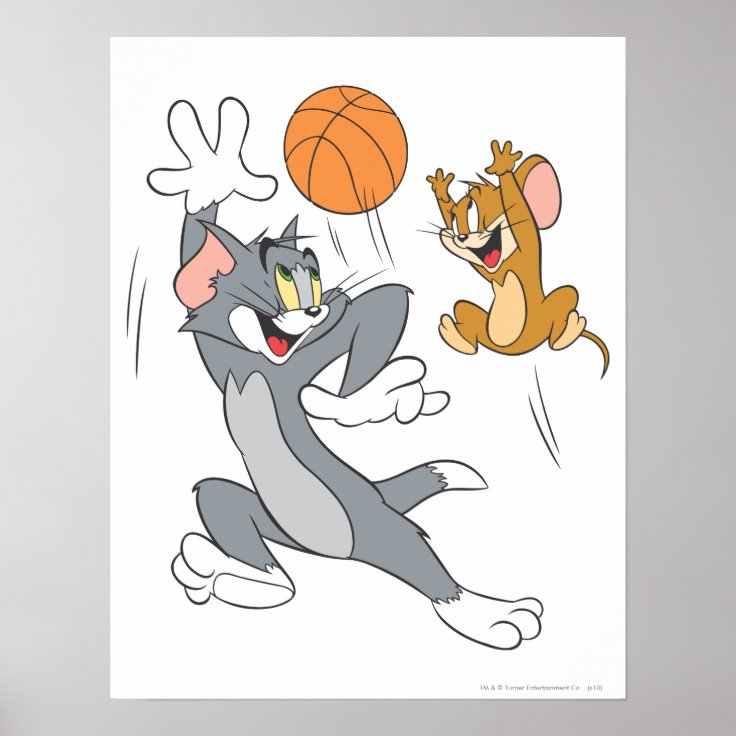 Tom And Jerry Basketball 1 Poster Zazzle