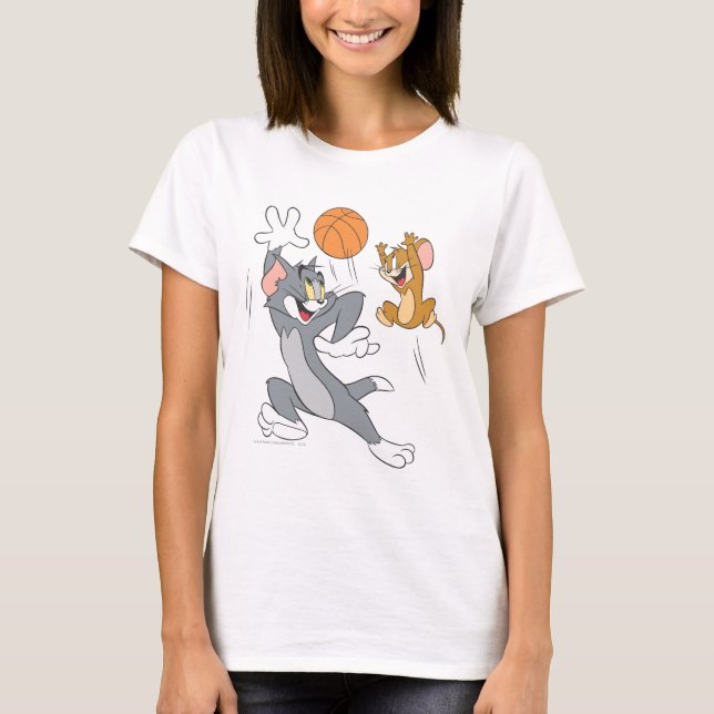 Tom and Jerry Basketball 1 T-Shirt (Front)