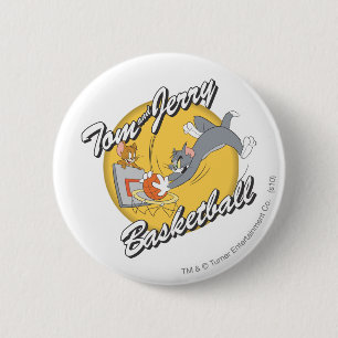 Tom and Jerry Basketball 2 6 Cm Round Badge