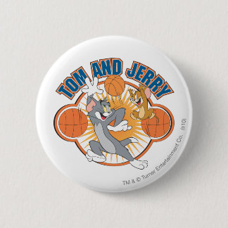 Tom and Jerry Basketball 4 6 Cm Round Badge