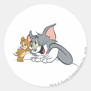 Tom and Jerry Best Buds Classic Round Sticker