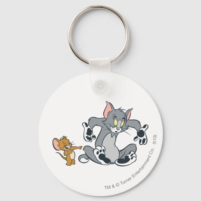 Tom and Jerry Black Paw Cat Key Ring (Front)