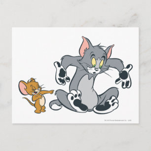 Tom and Jerry Black Paw Cat Postcard